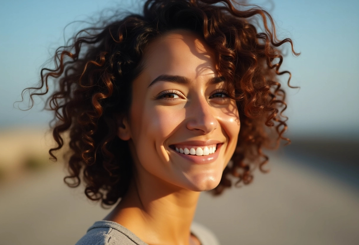 cheveux courts frisés