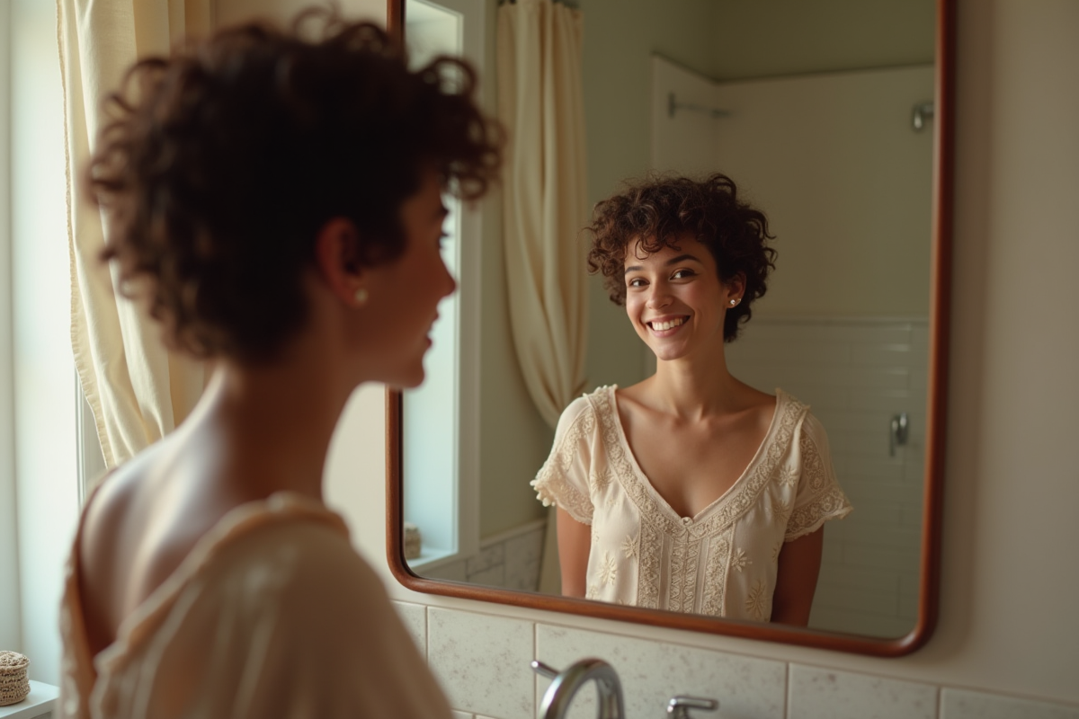 cheveux bouclés